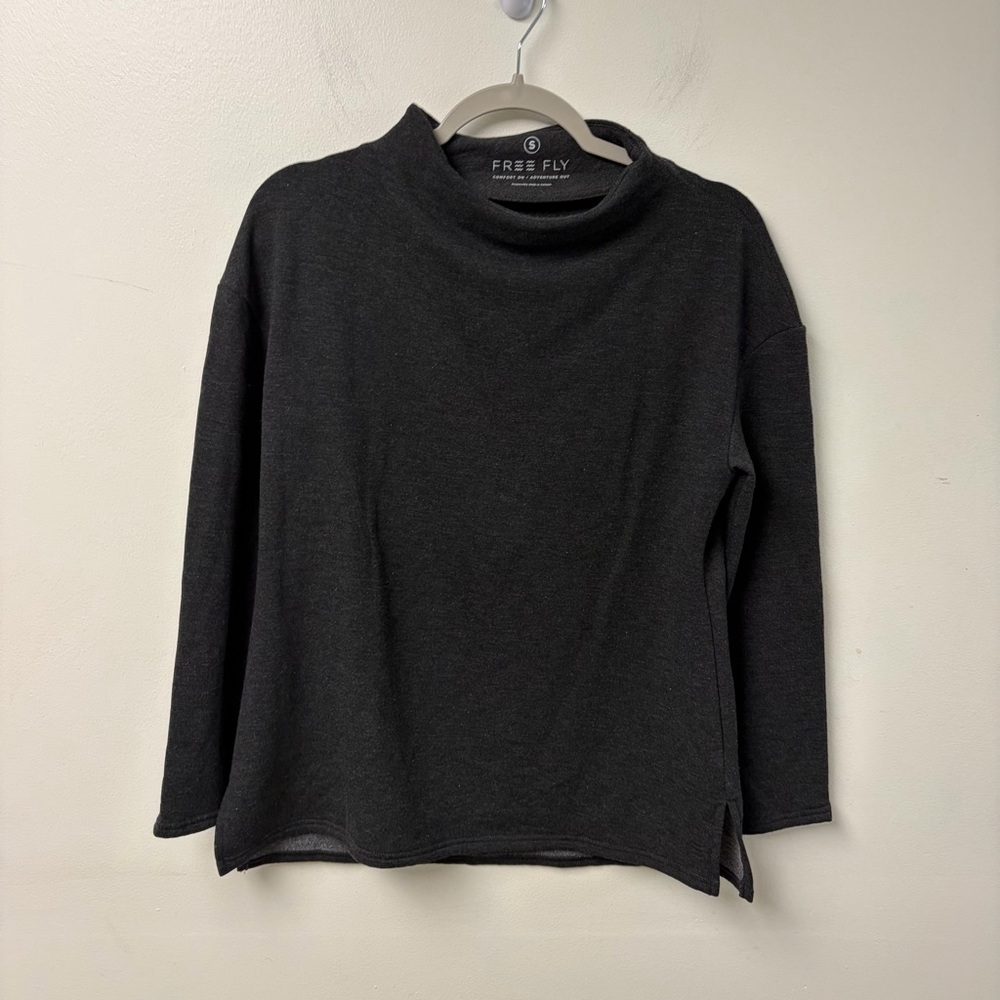 Free Fly Set Bamboo Mock Neck Pullover / Jogger Size Small Dark Gray - Picture 6 of 12